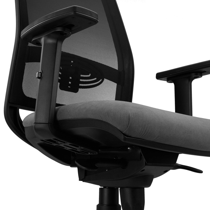 Silla Ergonómica NEPTUNO en Malla y Tela Negra
