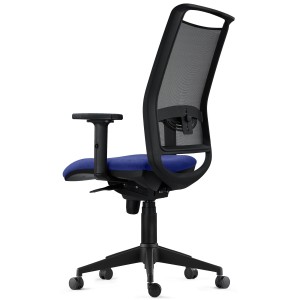 Silla Ergonómica NEPTUNO en Malla y Tela Negra