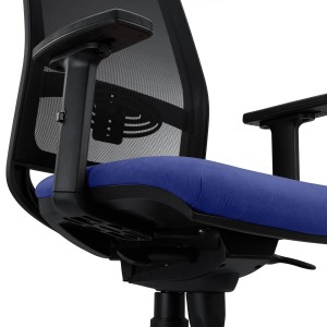 Silla Ergonómica NEPTUNO en Malla y Tela Negra