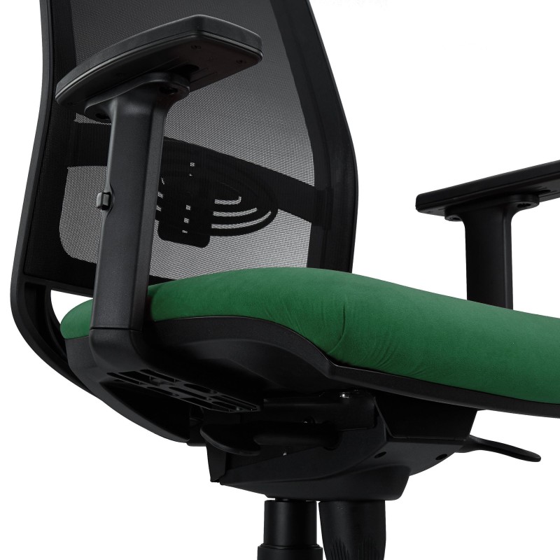 Silla Ergonómica NEPTUNO en Malla y Tela Negra