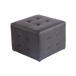 Puff Cuadrado con capitoné GALAK, Elegante Diseño, Color Negro