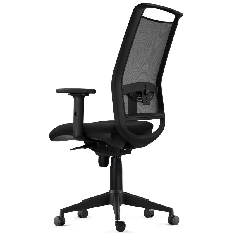 Silla Ergonómica NEPTUNO en Malla y Tela Negra