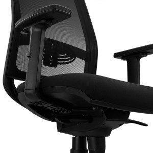 Silla Ergonómica NEPTUNO en Malla y Tela Negra