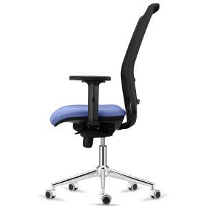 Silla Ergonómica NEPTUNO, Base Metálica, en Malla y Tela Negra