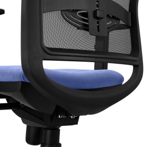 Silla Ergonómica NEPTUNO, Reposacabezas, en Malla y Tela Negra