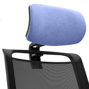 Silla Ergonómica NEPTUNO, Reposacabezas, en Malla y Tela Negra