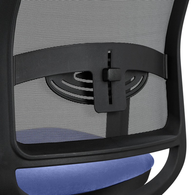 Silla Ergonómica NEPTUNO, Reposacabezas, Base Metálica, en Malla y Tela Negra
