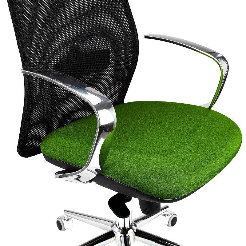 Silla Ergonómica YEDA, Respaldo Alto, en Malla y Tela, Negro