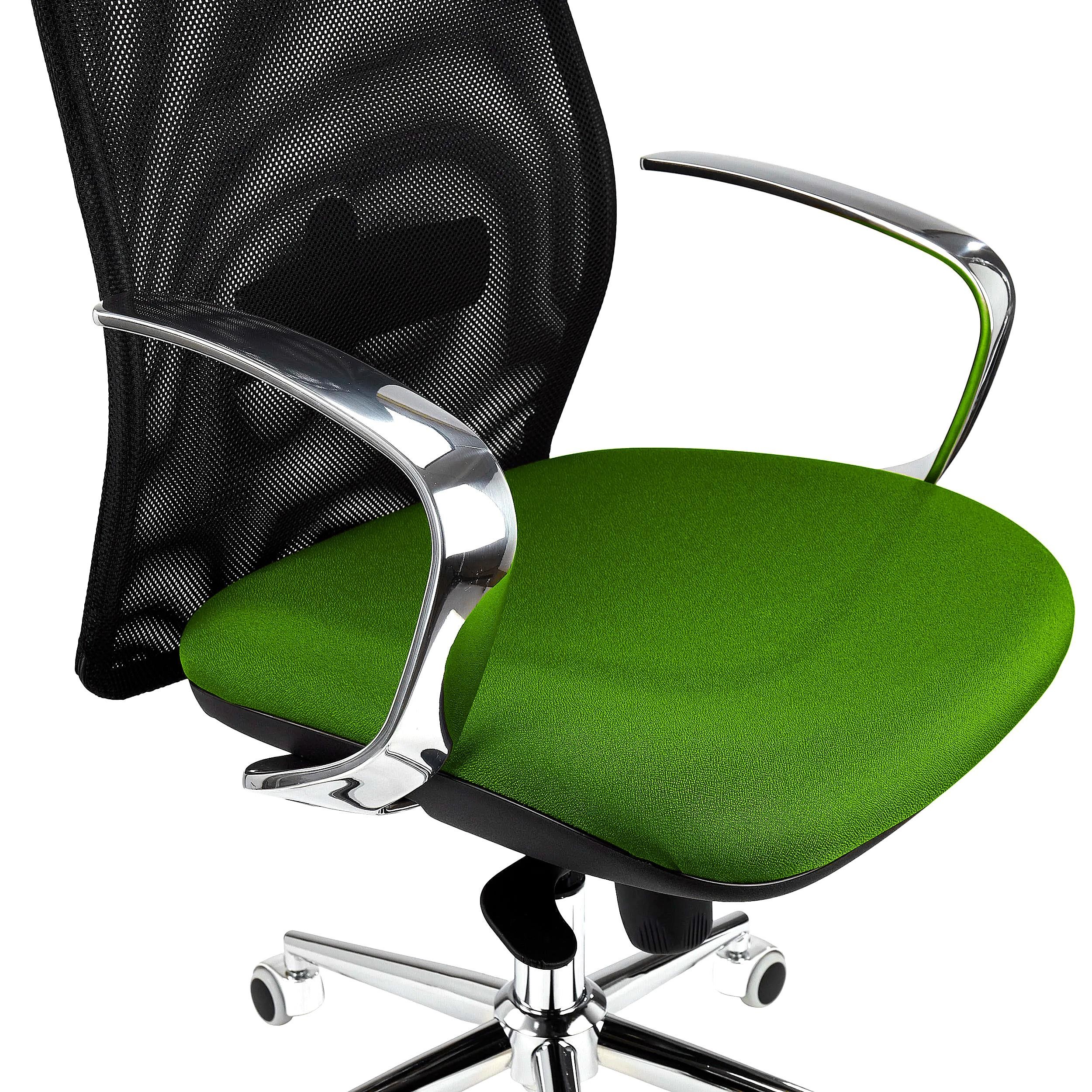 Silla Ergonómica YEDA, Respaldo Alto, Diseño Moderno, Uso 8 Horas, en Malla y Tela, Negro