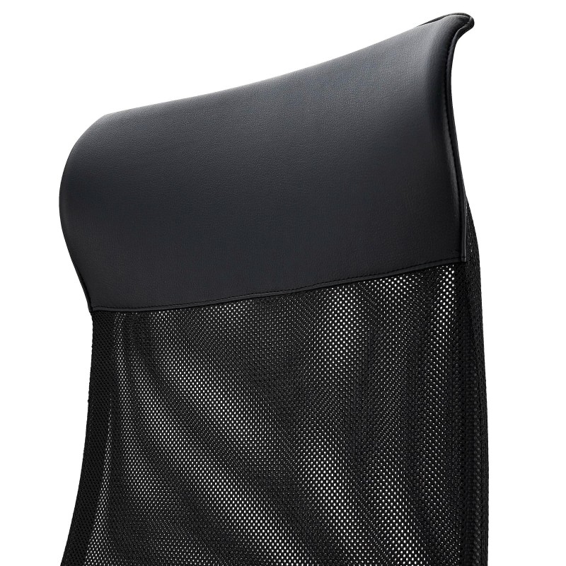 Silla Ergonómica YEDA, Respaldo Alto, en Malla y Tela, Negro