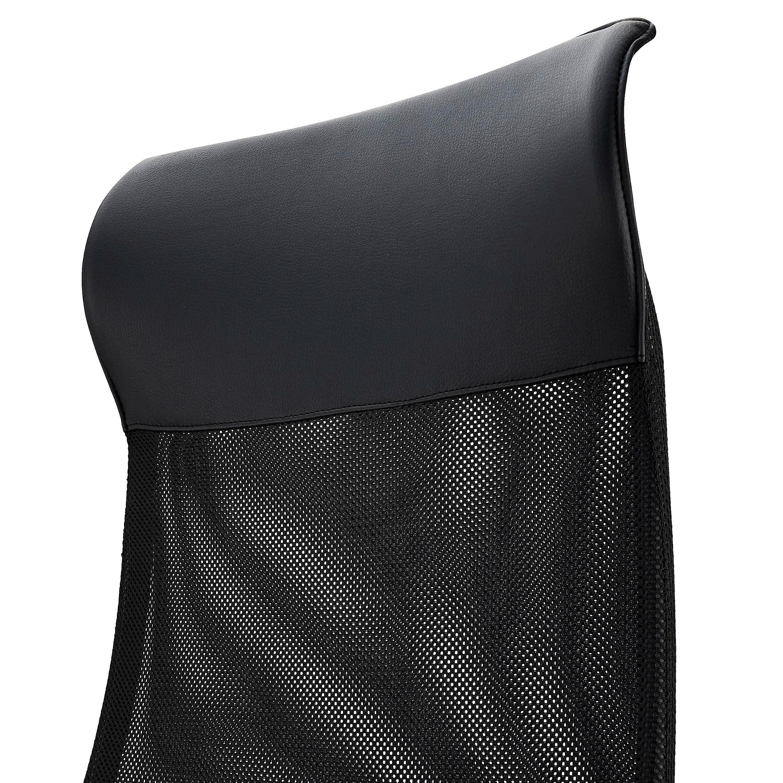Silla Ergonómica YEDA, Respaldo Alto, Diseño Moderno, Uso 8 Horas, en Malla y Tela, Negro