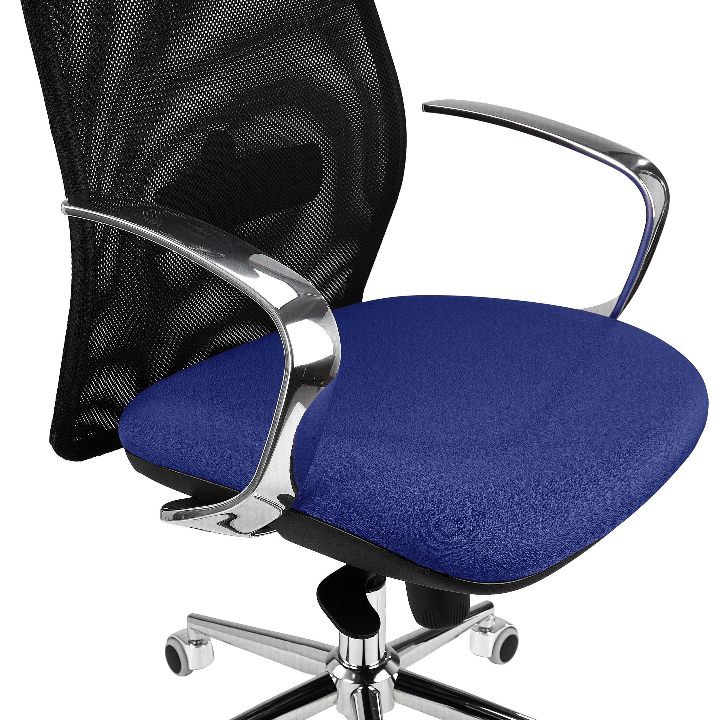 Silla Ergonómica YEDA, Respaldo Alto, Diseño Moderno, Uso 8 Horas, en Malla y Tela, Negro