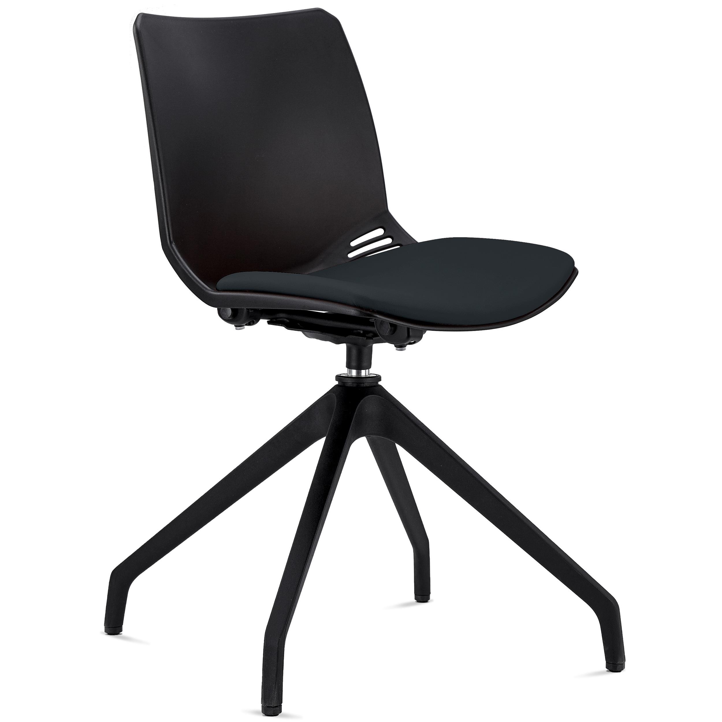 Silla de Confidente SUVA, Giratoria, Diseño Moderno, color Negro
