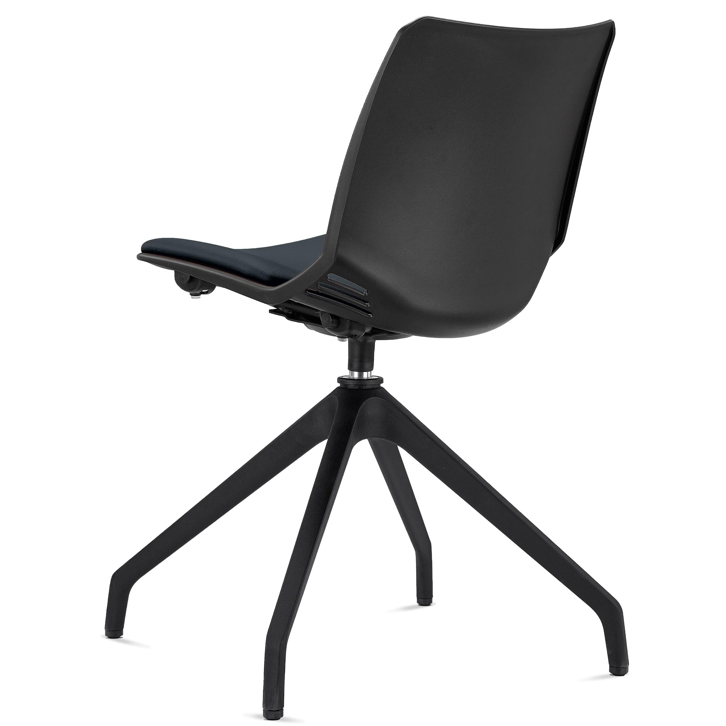 Silla de Confidente SUVA, Giratoria, Diseño Moderno, color Negro