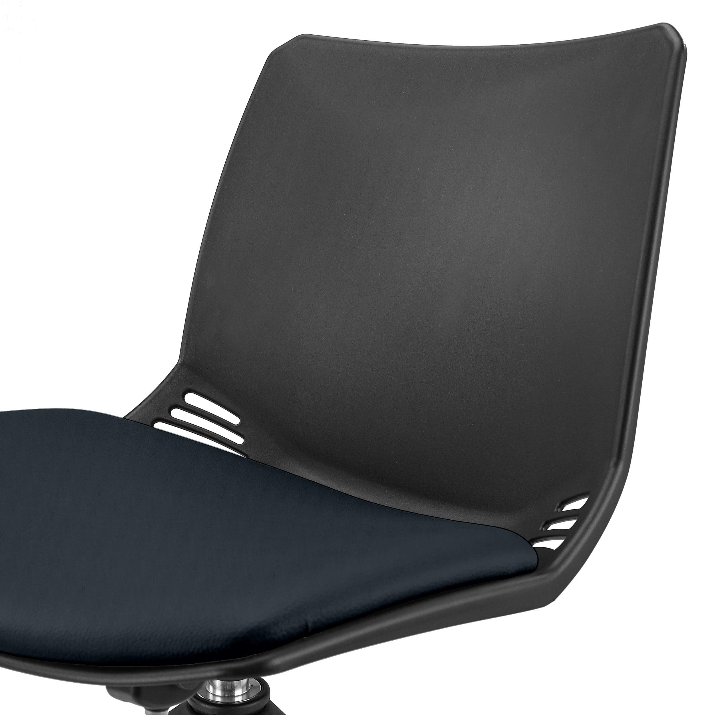 Silla de Confidente SUVA, Giratoria, Diseño Moderno, color Negro