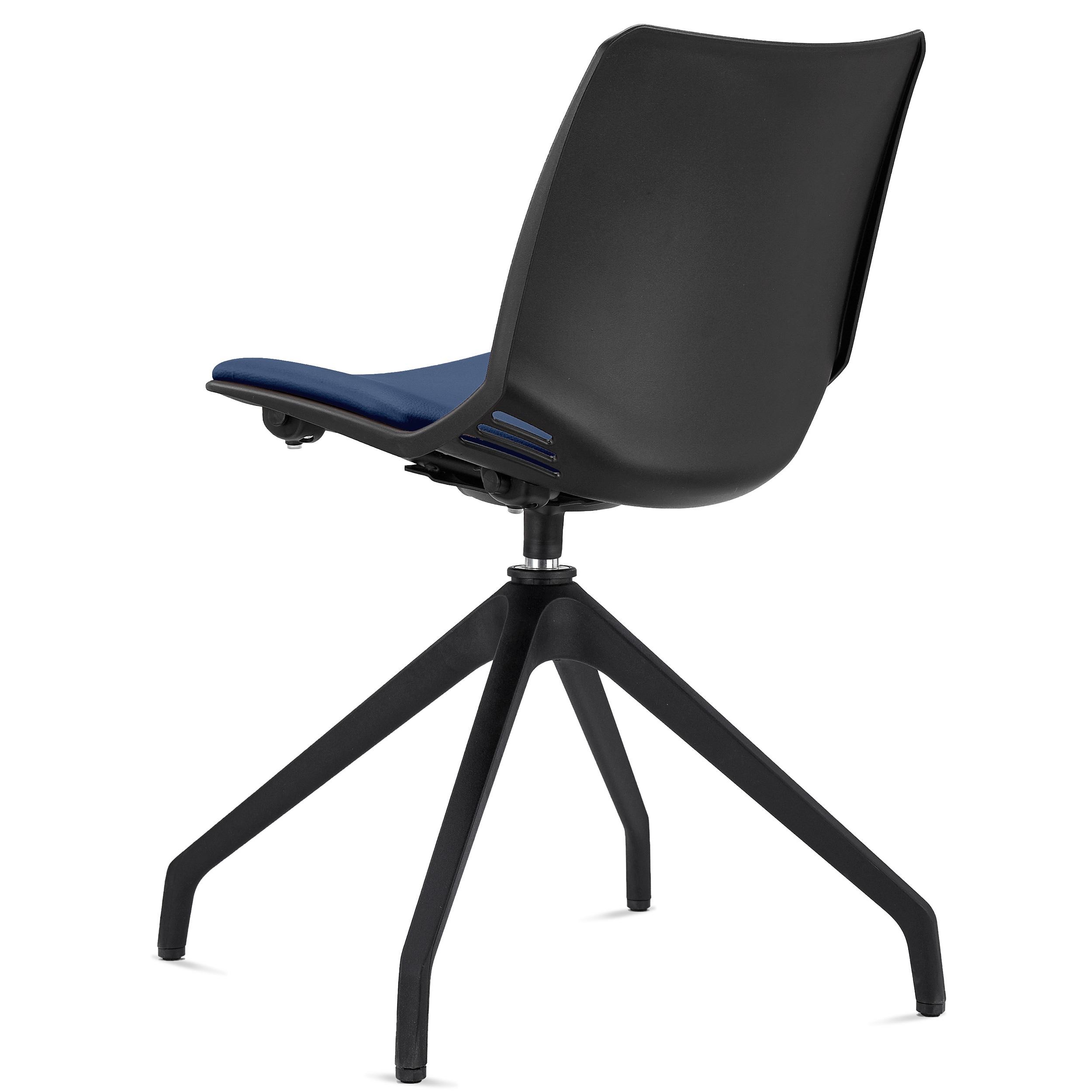 Silla de Confidente SUVA, Giratoria, Diseño Moderno, color Negro