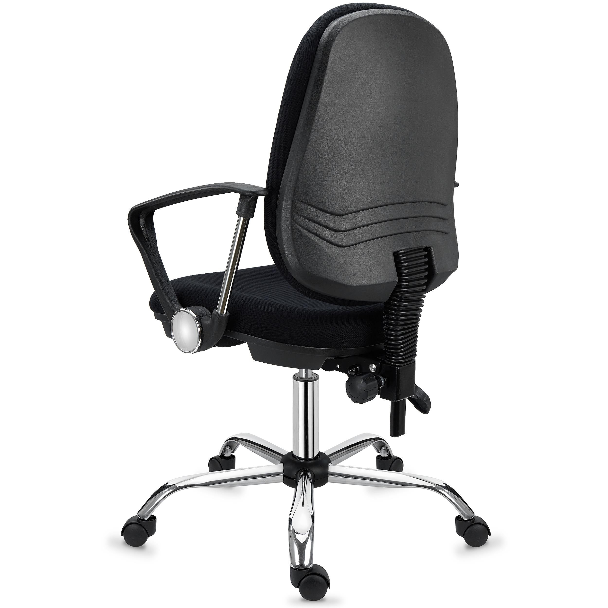 Silla de Oficina ROMA, Respaldo Ajustable, Cómoda y Robusta, Uso 8H, en Negro