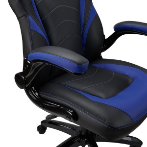 Silla Gaming NITRO en Piel color Negro y Azul