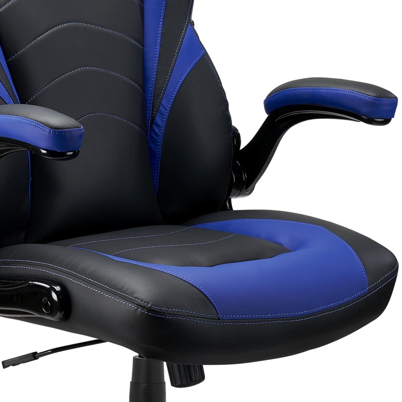 Silla Gaming NITRO en Piel color Negro y Azul