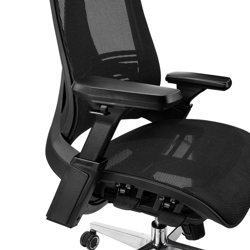 Silla ergonómica EXPLORER, 100% ajustable, en negro