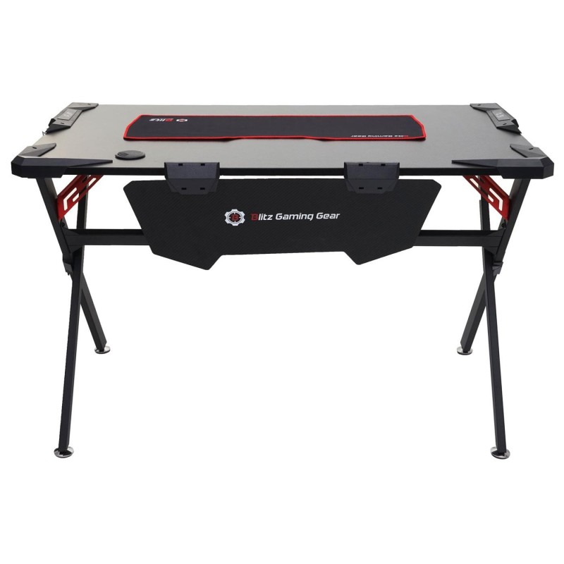 Mesa Gaming JEREMY, 130x76,5x78 cm, color Negro