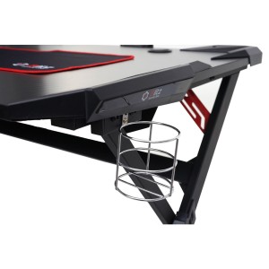 Mesa Gaming JEREMY, 130x76,5x78 cm, color Negro