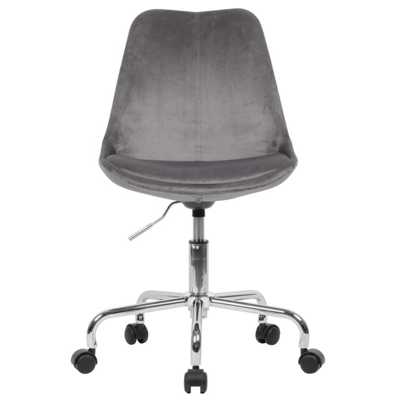 Silla de Oficina ARIEL, En Terciopelo, Color Gris