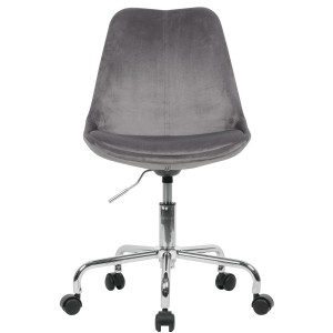 Silla de Oficina ARIEL, En Terciopelo, Color Gris