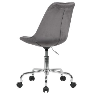 Silla de Oficina ARIEL, En Terciopelo, Color Gris