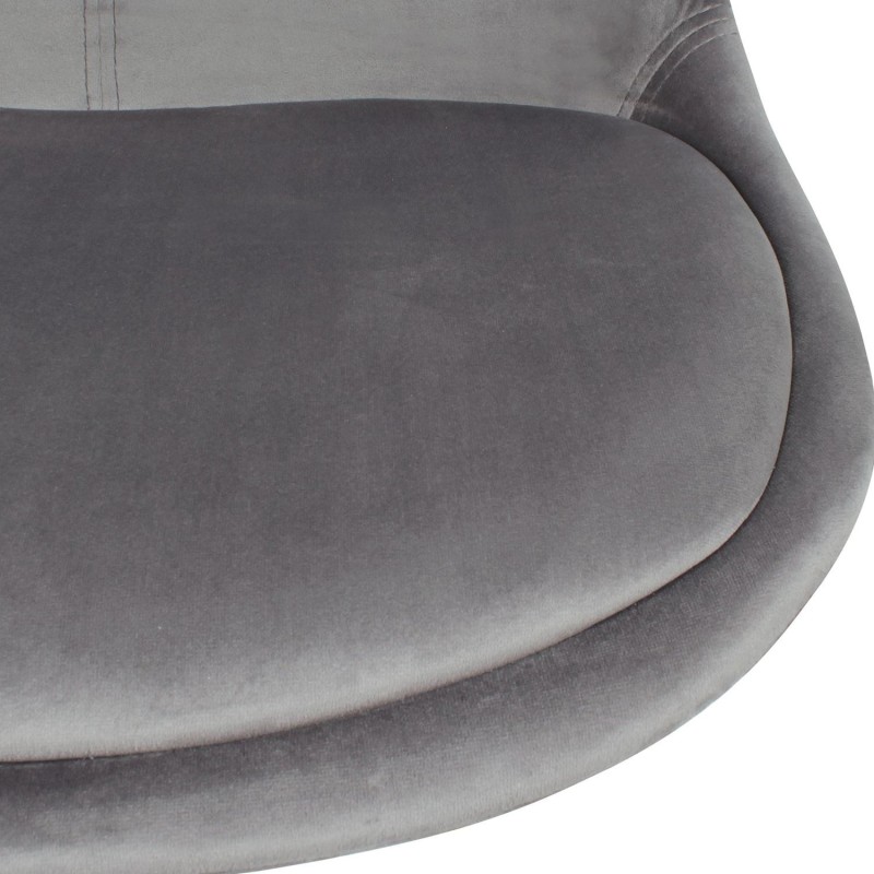 Silla de Oficina ARIEL, En Terciopelo, Color Gris