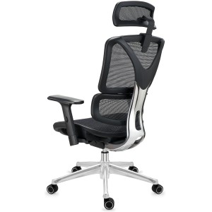 Silla ergonómica APOLO, ajustable y de gran calidad, negro