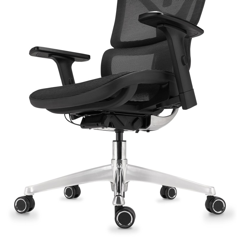Silla ergonómica APOLO, ajustable y de gran calidad, negro