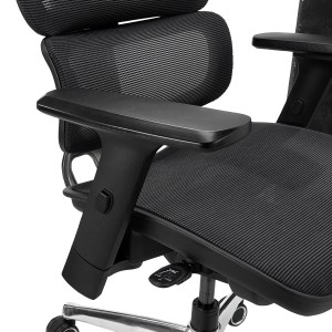 Silla ergonómica APOLO, ajustable y de gran calidad, negro