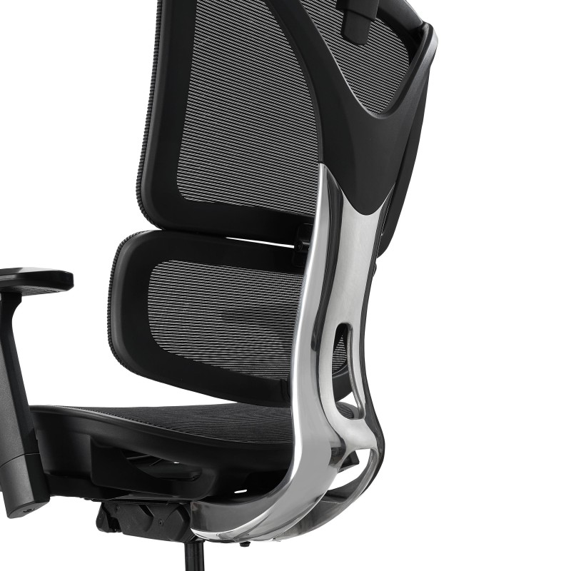 Silla ergonómica APOLO, ajustable y de gran calidad, negro