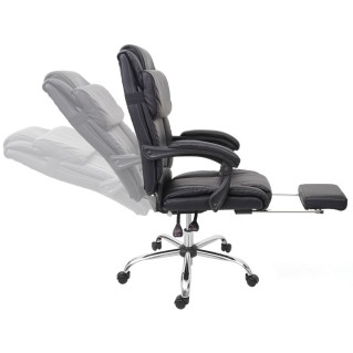 Sillón de Oficina PORTLAND en Piel color Negro 2