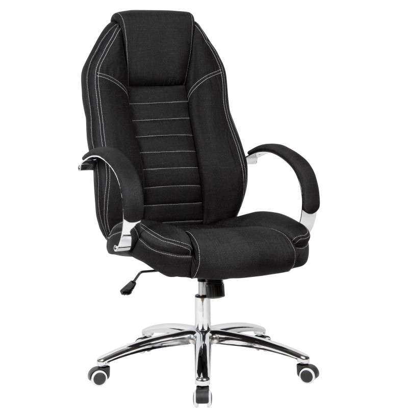 Sillón de Oficina TORONTO en Tela Negra