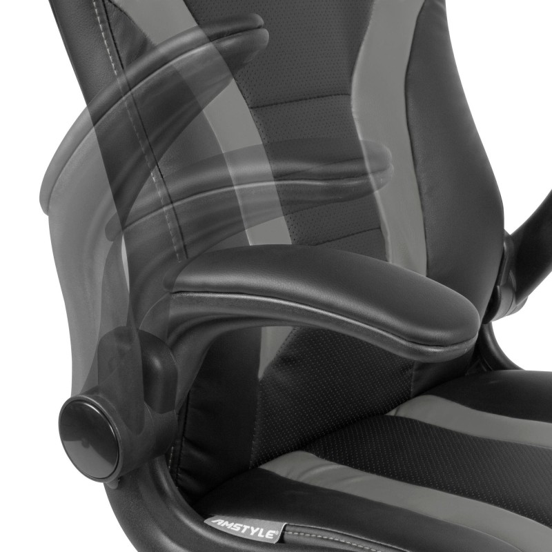 Silla Gaming CASIPI en Piel color Negro y Gris