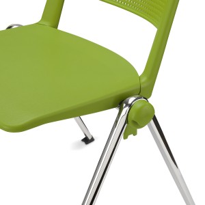 Silla de confidente REVOLUTION, apilable, negro y patas cromadas