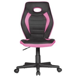 Silla de Escritorio MIRTY, En Piel Sintética y Malla, Color Rosa 2