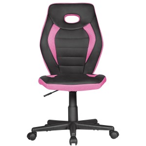 Silla de Escritorio MIRTY, En Piel Sintética y Malla, Color Rosa