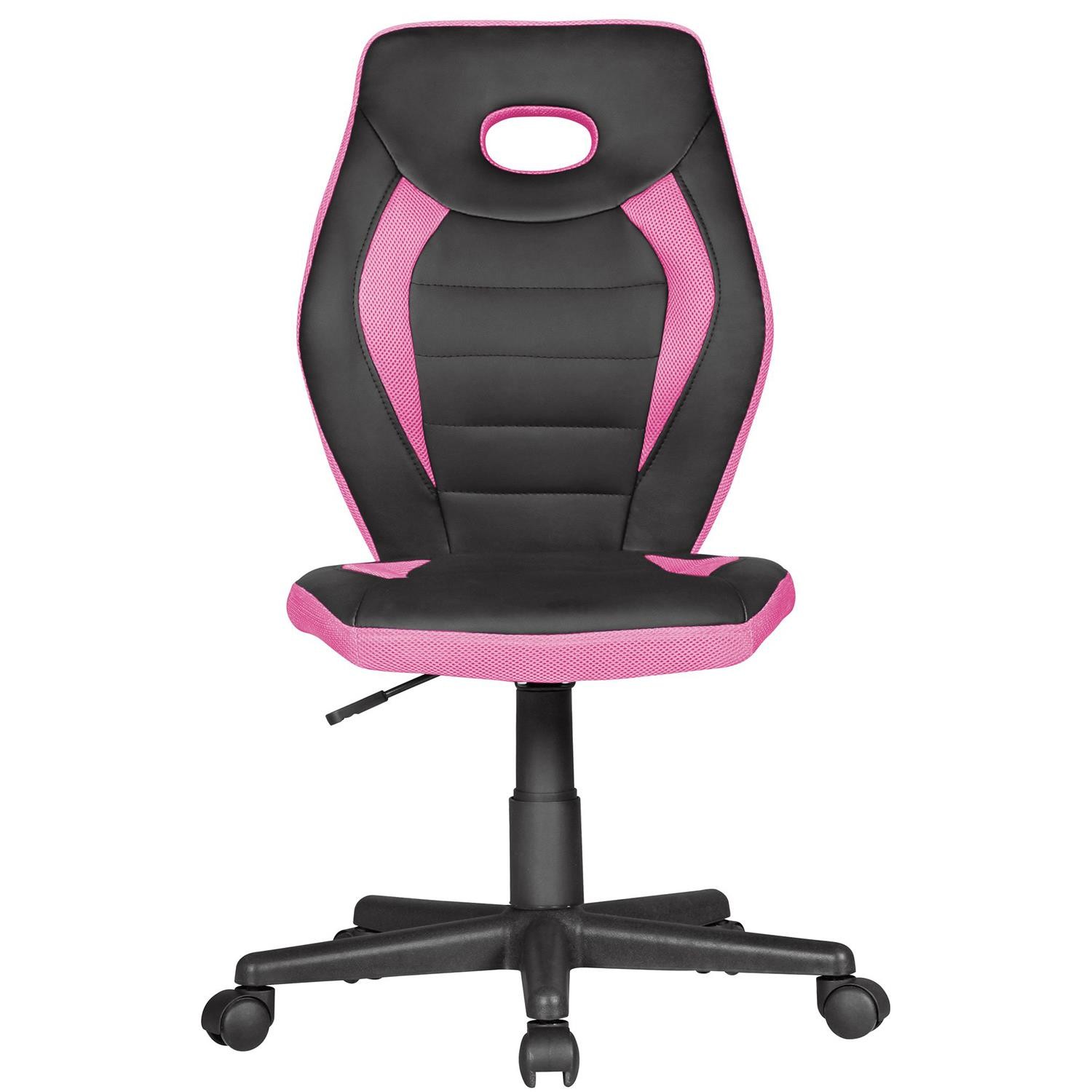 Silla de Escritorio MIRTY, Diseño Deportivo, En Piel Sintética y Malla, Color Rosa
