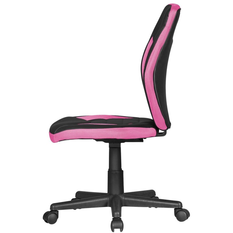 Silla de Escritorio MIRTY, En Piel Sintética y Malla, Color Rosa