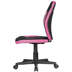 Silla de Escritorio MIRTY, En Piel Sintética y Malla, Color Rosa