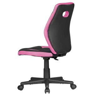 Silla de Escritorio MIRTY, En Piel Sintética y Malla, Color Rosa