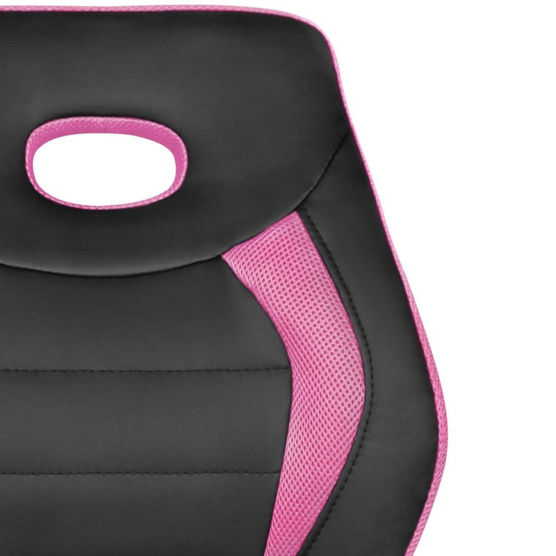Silla de Escritorio MIRTY, En Piel Sintética y Malla, Color Rosa