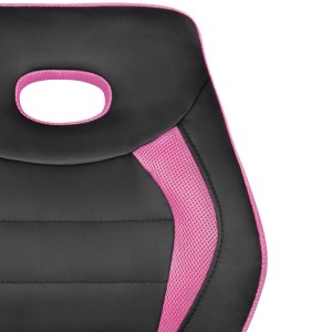 Silla de Escritorio MIRTY, En Piel Sintética y Malla, Color Rosa
