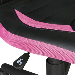 Silla de Escritorio MIRTY, En Piel Sintética y Malla, Color Rosa