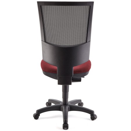 Silla de oficina PANDORA SIN BRAZOS, respaldo ajustable, color burdeos 2