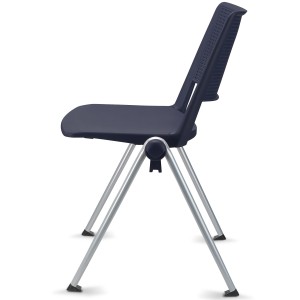 Silla de confidente CARINA, apilable, negro y patas grises