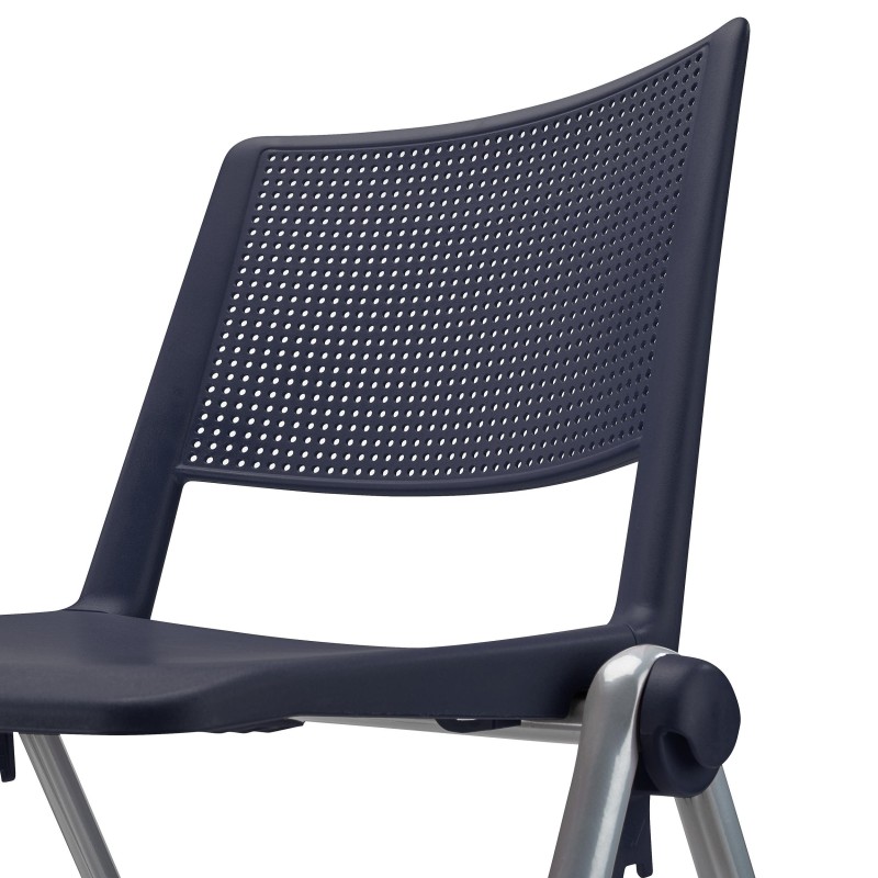 Silla de confidente CARINA, apilable, negro y patas grises
